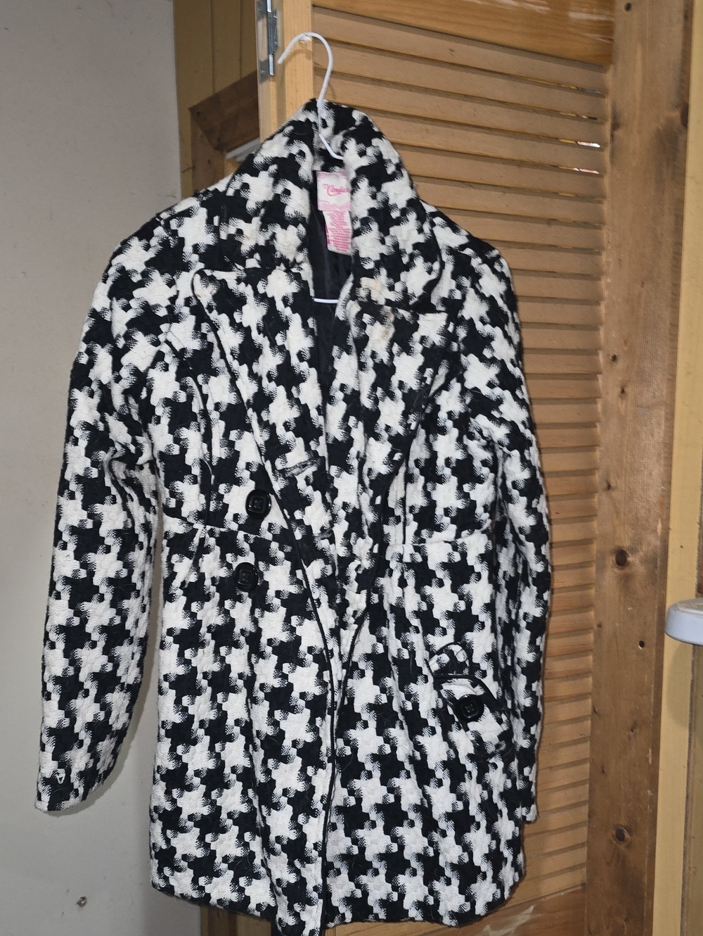 Candie Black & White Women's Coat Size Small